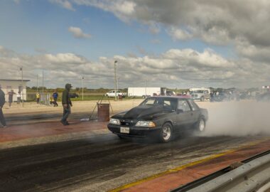 Ford Mustang Drag Car at the track
